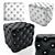 Nina Crystal Leatherette Ottoman 3D model small image 1