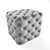 Nina Crystal Leatherette Ottoman 3D model small image 2