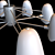 Freya Manon Silver Metal Chandelier 3D model small image 2