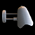 Freya Manon Modern Silver Wall Sconce 3D model small image 3