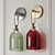 Valentina Retro Wall Sconce: Vibrant Red & Green Design 3D model small image 1