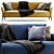 Elegant Poliform Gentleman Sofa 3D model small image 2