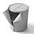 Eclectic Leather Night Tables 3D model small image 3