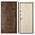 Aztec Zimen Entrance Metal Door - Secure and Stylish 3D model small image 3