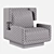 Daytona Stitched Armchair: Adjustable Thread Thickness 3D model small image 3