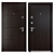 Premium Block Metal Door: Zimen Entrance 3D model small image 3