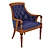 Italian Luxury: Colombostile Solferino Armchair 3D model small image 1