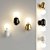 Sleek Black-and-White Aballs Wall Lamp 3D model small image 1