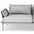 Pedrali Reva Fabric Metal Sofa 3D model small image 3