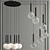 Elegant Glass Chandelier: MIIRA 6 OPTIC & OPAL 3D model small image 2