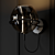 Modern RAAK Globe Wall Lamps 3D model small image 2