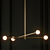 Elegant Brass Ceiling Fixture 3D model small image 2