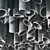 Ceiling Concrete Cylinder: Seamless Textured Polygon 3D model small image 1