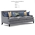 Palmer Sofa: Classic Elegance for Your Living Space 3D model small image 1