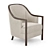 Luxurious Javad Armchair: Bronze Patina Elegance 3D model small image 1