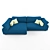 Title: Modern Mozart Corner Sofa 3D model small image 2