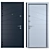 Modern Steel Entrance Door (Zimen) 3D model small image 3