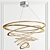 Elegant Gold Loop Pendant Light 3D model small image 1