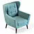 Retro-Chic Henry Armchair 3D model small image 2