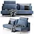 Idun Sleek Double Sofa Bed 3D model small image 1