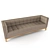 Contemporary 3-Seater Sofa 3D model small image 1