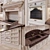 Elegant Monza Kitchen with Smeg Appliances 3D model small image 2