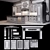 Elegant Monza Kitchen with Smeg Appliances 3D model small image 3