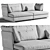Bonaldo Gossip Fabric Sofa 3D model small image 3