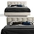 Elegant Minotti Bedford Bed 3D model small image 2