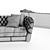 Elegant Royce Furman Sofa 3D model small image 3