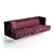 Classic Heritage Fabric Sofa 3D model small image 2