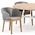 Sleek MOOD Chair & SEAX Table Combo 3D model small image 2