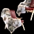 Luxury Fur Accent Armchair 3D model small image 1