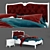 Elegant Olivia Classic Bed 3D model small image 2