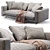 Sleek Flexform Campiello Sofa 3D model small image 2