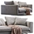 Sleek Flexform Campiello Sofa 3D model small image 3