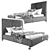 Elegant Giorgio Infinity Bed 3D model small image 1