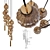 Vintage-Style Glass Pendant Light 3D model small image 1