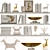 Elegant Home Decor Set 3D model small image 1