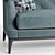 Retro-Chic Nest Sofa 3D model small image 2