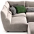 Modern Minimalist Sofa | Roche Bobois Temps Calme 3D model small image 2