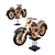 Spring Rocker Motorcycle: Fun and Exciting Toy for Kids 3D model small image 1