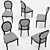 French Style Dining Chair 3D model small image 3