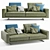 Flexform Campiello Sectional Sofa 3D model small image 1