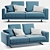 Flexform Campiello: Elegant Designer Sofa by Antonio Citterio 3D model small image 1