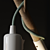 Rustic Wooden Desk Lamp 3D model small image 3