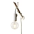 Rustic Wooden Desk Lamp 3D model small image 5