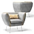 Cozy DANDY Armchair: Comfort at its Finest 3D model small image 1