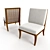 Mid-Century Modern Robsjohns Gibbings Chair 3D model small image 1