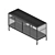 Elegant Louise Sideboard in Black Metal and Brass 3D model small image 3